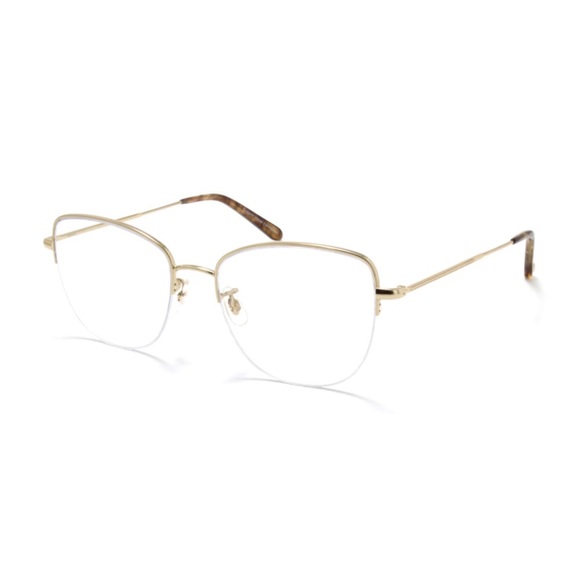 Garrett Leight PERSHING Gold Feather Rim Glasses - Picture 4 of 5